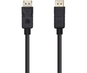 Cable DisplayPort 1.2 4K Aisens A124-0388/ DisplayPort Macho - DisplayPort Macho/ Hasta 5W/ 2300Mbps/ 10m/ Negro