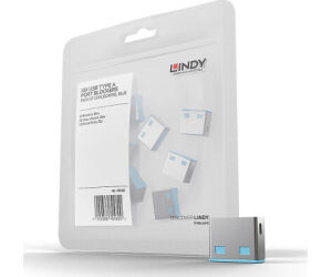 Lindy 40462 bloqueador de puerto USB tipo A Azul Acrilonitrilo butadieno estireno (ABS) 10 pieza(s)