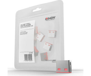 Lindy 40460 bloqueador de puerto USB tipo A Rosa Acrilonitrilo butadieno estireno (ABS) 10 pieza(s)