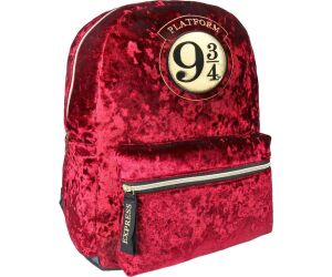 Mochila casual terciopelo cerdá harry potter anden 9 3 - 4 burdeos 40 cm