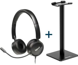 iggual Kit auriculares Dual Tech + soporte SA22