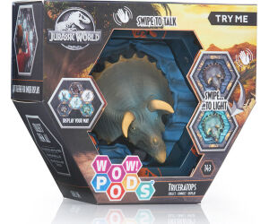 Figura wow! pod jurassic world triceratops sfx con sonido