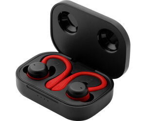 Auriculares deportivos spartan bluetooth 5.3 manos libres accesorios intercambiables detalles en rojo