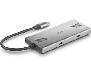 Hub USB Tipo-C NGS WonderDuo-C / 2xUSB/ 2xUSB Tipo-C/ Gris