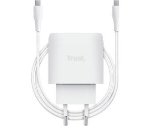 Cargador de Pared GaN Trust Maxo 45W/ 1xUSB Tipo-C/ Incluye Cable USB Tipo-C/ 45W