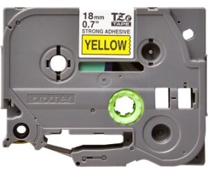 Cinta laminada super adhesiva brother tzes641 texto negro sobre fondo amarillo
