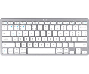 Teclado Compacto Inalámbrico por Bluetooth Trust 24654/ Plata