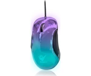 Ratón gaming phoenix banshee transparente rgb 10000 dpi con cable