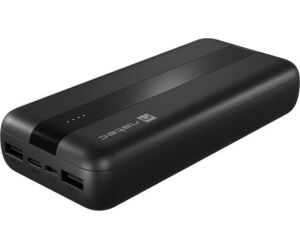 POWER BANK NATEC TREVI 20.000 mAh 2xUSB 2.1A 1xUSB-C NEGRO