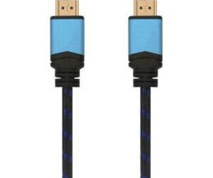 Cable HDMI 2.0 4K Aisens A120-0360/ HDMI Macho - HDMI Macho/ 10m/ Negro y Azul
