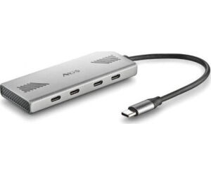 Hub USB Tipo-C NGS Wonder4-C/ 4xUSB Tipo-C/ Gris