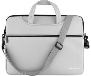 Funda maletin neopreno phoenix para portátil o tablet hasta 16 pulgadas interior terciopelo gris