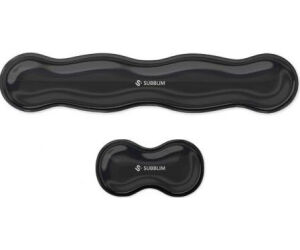 Kit Alfombrilla Teclado + Raton Wrist Rest Negro Subblim