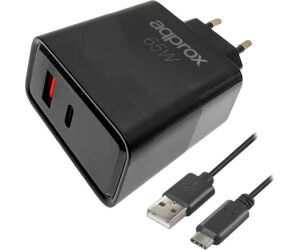 Approx Cargador 65w Qc 1 X Usb A+ 1 X Usb C+cable