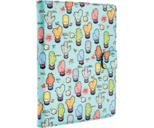 Funda universal rotatory 360º silver ht para tablet 9 - 10.1 pulgadas cactoos green metal