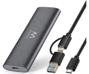 Ewent EW7060 caja para disco duro externo Caja externa para unidad de estado sólido (SSD) Gris Oscuro