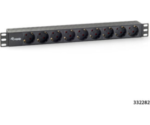 Regleta alimentacion equip rack 19 pulgadas 1u 9 tomas 3500w cable 1.8m