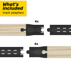 Complemento intelino adaptadores de pistas de madera tren intelino robot