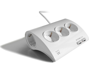 EWENT EW3935 Regleta 5 Schuko + 2 usb 2.1A