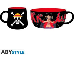 Set taza + bowl abystyle one piece luffy