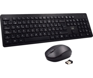 Combo Teclado Raton Ewent EspaÑol Teclas Concavas Rf Inalmabrico Negro