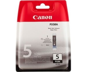 Cartucho tinta canon pgi 5 negro pigmentado 26ml pixma 4200 -  5200 mp 500 -  800 blister