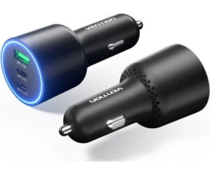 Cargador de Coche Vention FFPB0/ 2xUSB-Tipo C/ 1xUSB/ 165W