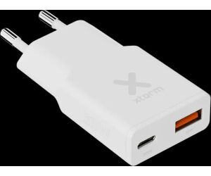 CARGADOR USB DE VIAJE/PARED 33W Go2 SLIMLINE TYPE-C/USB BLANCO XTORM