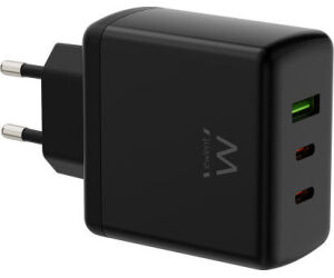 EWENT Cargador Gan Fast 65W 2 USB-C PD-1USB-A QC