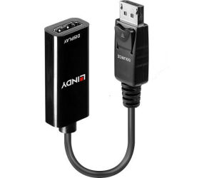 Lindy 41718 adaptador de cable de vídeo 0,15 m DisplayPort HDMI Negro