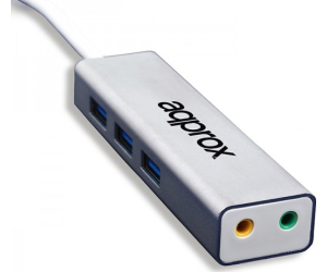 Tarjeta Sonido Usb 5.2 + Hub Usb 3.0 Approx