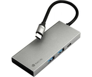 Hub 4 Puertos Usb-c Wonderdock4 Pro Gris Ngs