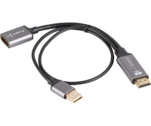 Adaptador 4k hdmi - usb tipo a a displayport lanberg 20cm - macho - hembra