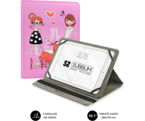 SUBBLIM Funda Tablet Universal TRENDY CASE FASHION GIRLS 10.1"