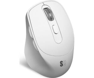 Ratón Ergonómico Inalámbrico Subblim Comfort Ergo Dual Battery/ Batería recargable/ Hasta 2400 DPI/ Blanco