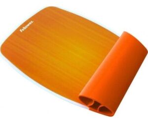 Alfombrilla reposamuñecas flexible fellowes naranja base antideslizante