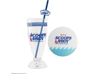 Vaso y pajita para batido cinereplicas stranger things scoops ahoy