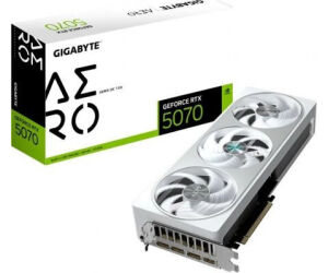 GIGABYTE GeForce RTX 5070 AERO OC 12G Tarjeta Gráfica - 12GB GDDR7, 192 bits, PCI-E 5.0, XXXX MHz Core Clock, 3 x DP 2.1a, 1 x HDMI 2.1b, NVIDIA DLSS 4, GV-N5070AERO OC-12GD