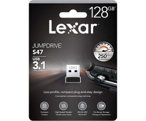 Lexar JumpDrive S47 unidad flash USB 128 GB USB tipo A 3.2 Gen 1 (3.1 Gen 1) Negro