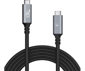 Cable usb tipo c ewent thunderbolt 1m - macho - macho