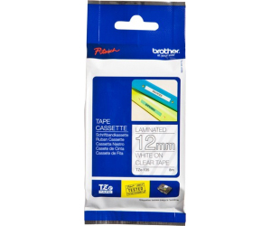 Brother Cinta Laminada Blanco/Transparente 12 mm