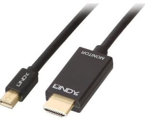 Lindy 36927 adaptador de cable de vídeo DisplayPort HDMI tipo A (Estándar) Negro