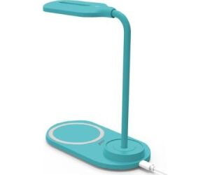 LÁmpara Led + Base Carga Qi Cool Celeste