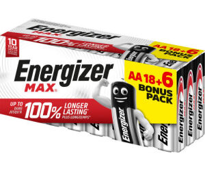 Caja 18+6 Pilas Alkalinas Max Tipo Lr6 (aa) Energizer E303513106