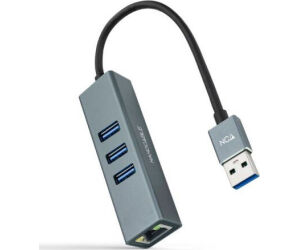 Nanocable Conversor USB 3.0 Ethernet + 3xUSB 3.0