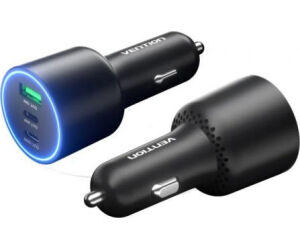 Cargador de Coche Vention FFQB0/ 2xUSB-Tipo C/ 1xUSB/ 100W