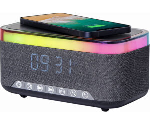 Reloj Despertador Gembird Digital Con Funcion De Carga Inalambrica Negro-gris