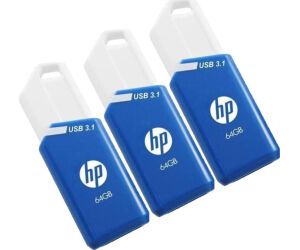 Usb 3.1 Hp 64gb X755w Pack De 3 Azul