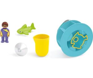Playmobil junior aqua: rueda de agua con bebé tiburón