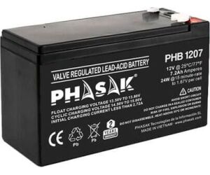 Batería Phasak PHB 1207 compatible con SAI/UPS PHASAK según especificaciones